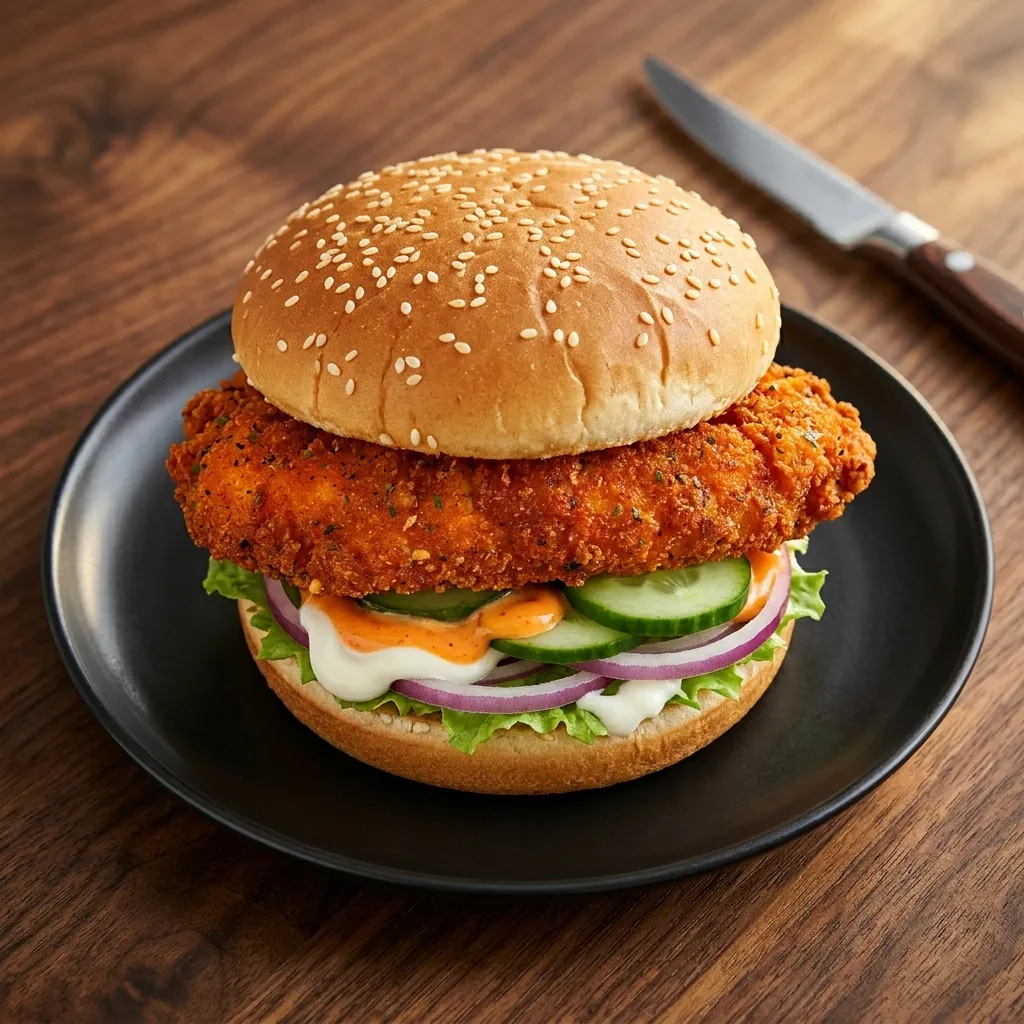 Crispy Paneer Burger at Virk Dhaba, Indian restaurant in London, Ontario